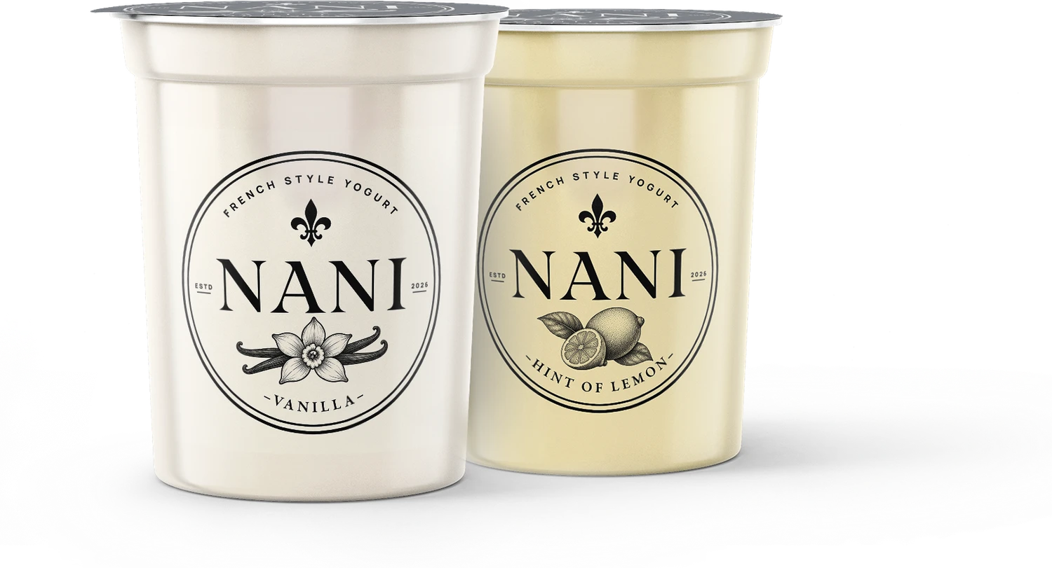 NANI Vanilla and Hint of Lemon yogurt cups